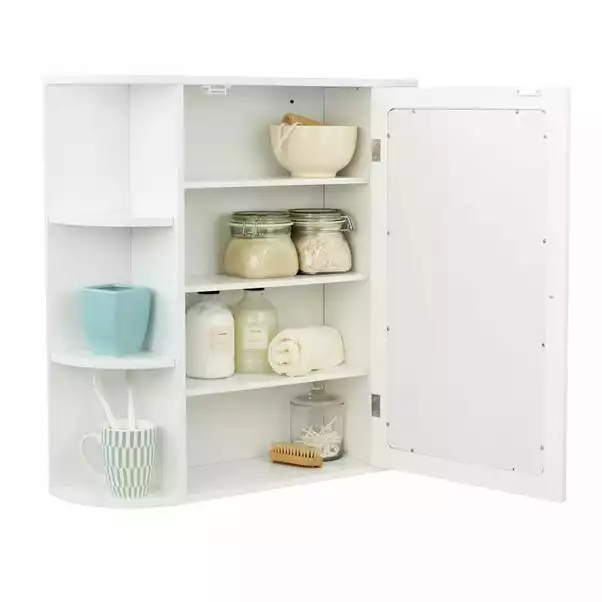 Lloyd Pascal Verona White Mirror Cabinet - Image 3