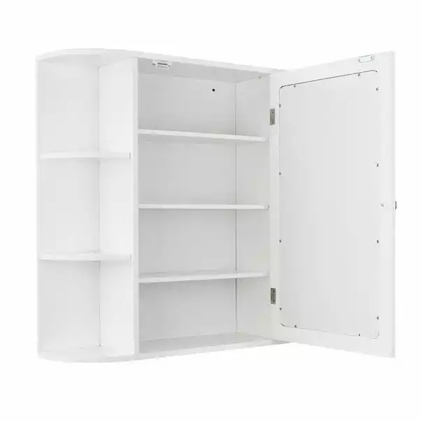 Lloyd Pascal Verona White Mirror Cabinet - Image 4