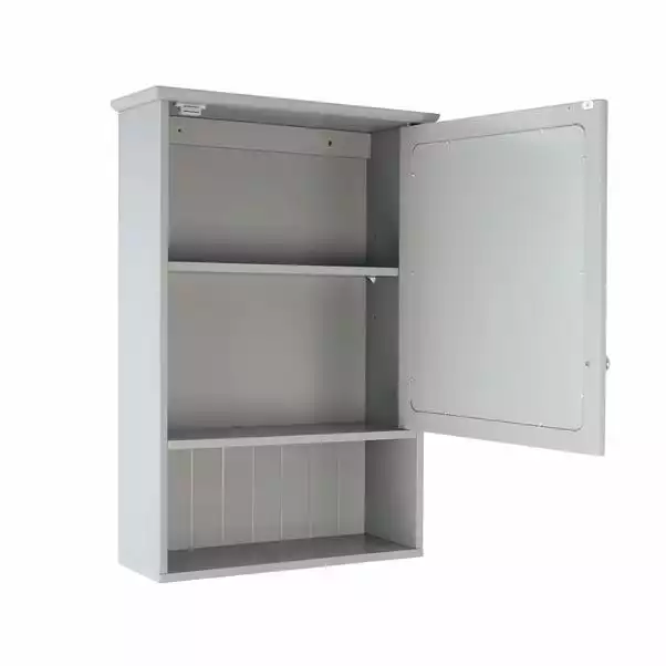 Lloyd Pascal Rimini Grey Mirror Cabinet - Image 3