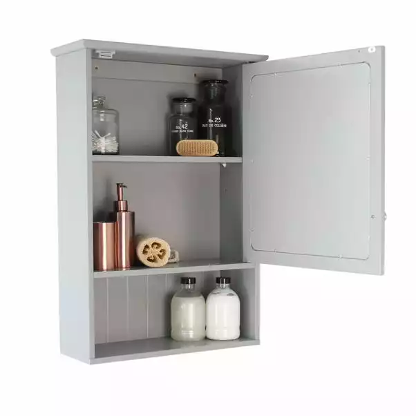 Lloyd Pascal Rimini Grey Mirror Cabinet - Image 4