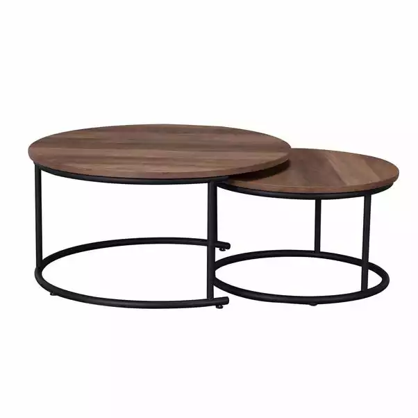 Dunelm Fulton Coffee Nest Of Tables Pine Effect - Image 5