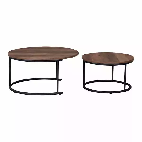 Dunelm Fulton Coffee Nest Of Tables Pine Effect - Image 6