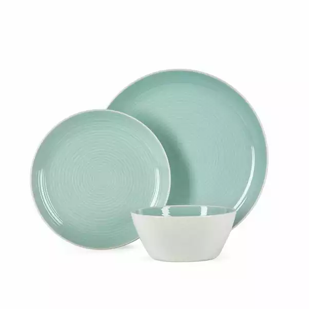 Dunelm Lulworth Seafoam 12 Piece Dinner Set - Image 3