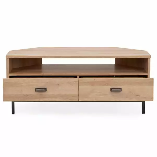 Dunelm Fulton Oak Effect Corner TV Stand - Image 3