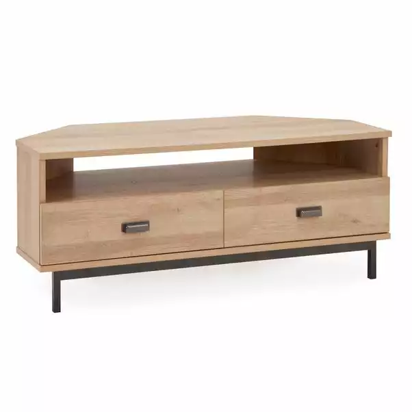Dunelm Fulton Oak Effect Corner TV Stand - Image 4