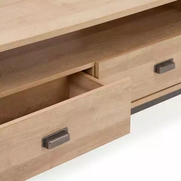 Dunelm Fulton Oak Effect Corner TV Stand - Image 6