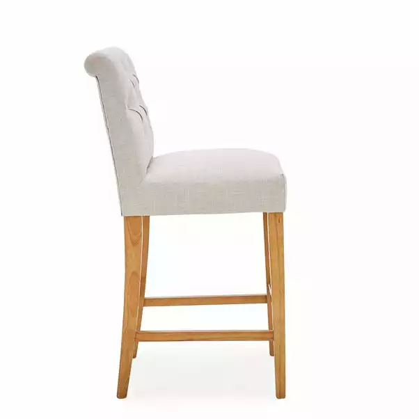 Dunelm Newbury Bar Stool Natural Linen - Image 5