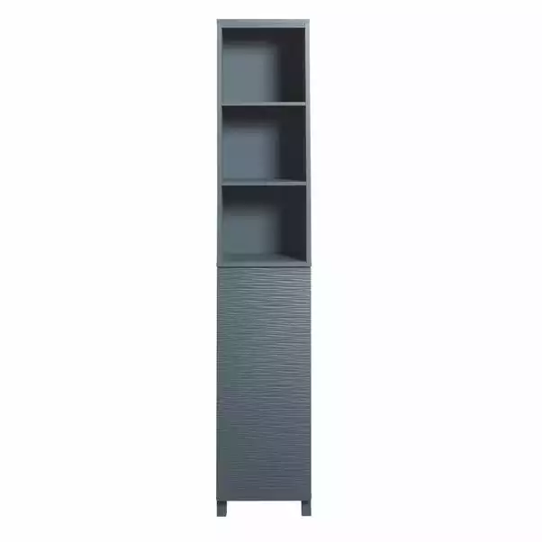Lloyd Pascal Grey Wave Tall Cabinet - Image 2