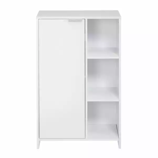 Lloyd Pascal Jaxon White Console Unit With Open Shelves - Image 5