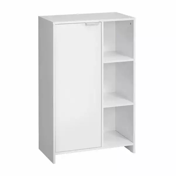 Lloyd Pascal Jaxon White Console Unit With Open Shelves - Image 6