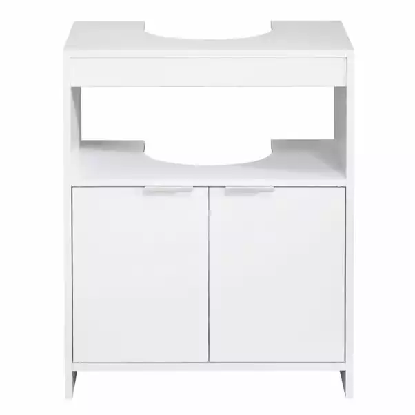 Lloyd Pascal Jaxon White Under Sink Unit With Open Shelf - Image 5