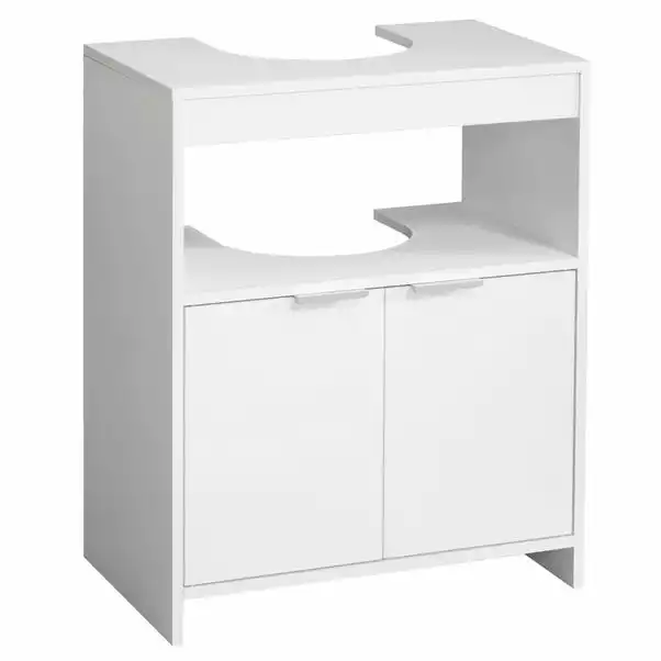 Lloyd Pascal Jaxon White Under Sink Unit With Open Shelf - Image 6