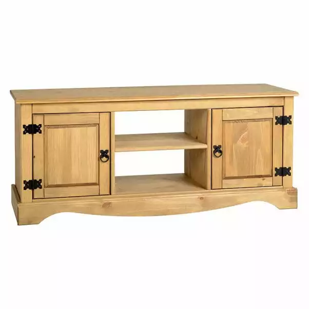 Seconique Corona Pine 2 Door 1 Shelf Flat Screen TV Unit