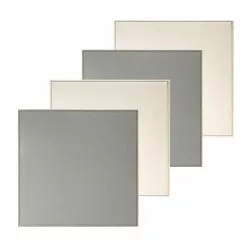 Dunelm Set Of 4 Cream & Grey Reversible Square Placemats