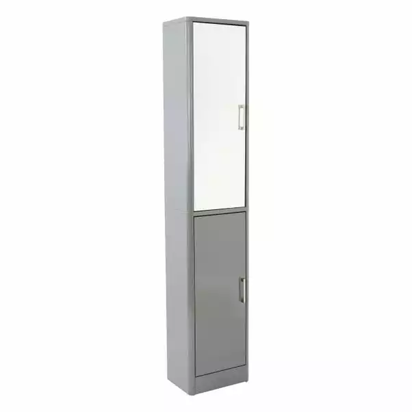 Lloyd Pascal Sicily Grey Tall Cabinet