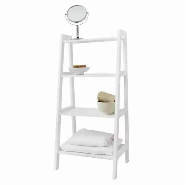 Lloyd Pascal White 4 Tier Ladder Shelving