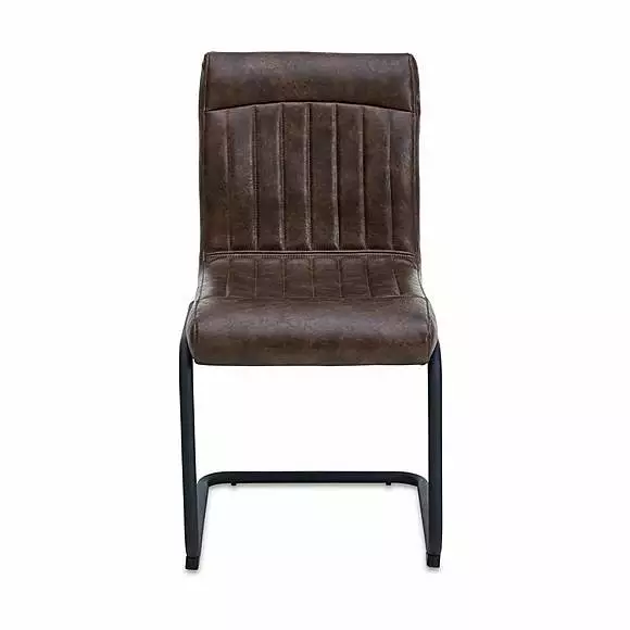 Dunelm Felix Set Of 2 Cantilever Faux Leather Dining Chairs - Image 2