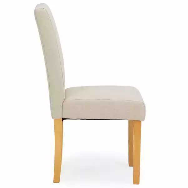 Dunelm Hugo Set Of 2 Dining Chairs Cream - Image 5