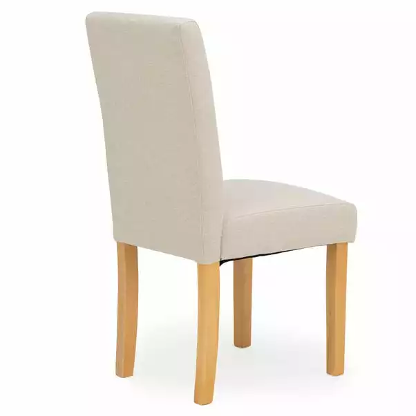 Dunelm Hugo Set Of 2 Dining Chairs Cream - Image 6