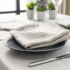 The Edited Life Set Of 4 Cartmel Natural Linen Napkins
