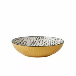 Dunelm Global Ochre Stoneware Ramen Bowl