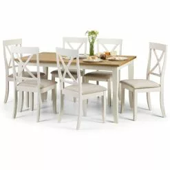 Julian Bowen Davenport Dining Table With 6 Chairs