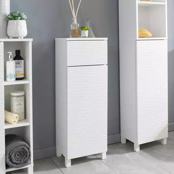 Lloyd Pascal White Wave Floor Cabinet