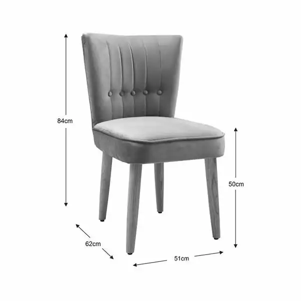 Dunelm Isla Velvet Dining Chair - Image 6
