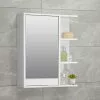 Lloyd Pascal Jaxon White Single Door Wall Cabinet With Open Shelves