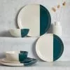 Dunelm Elements Dipped Teal 12 Piece Dinner Set