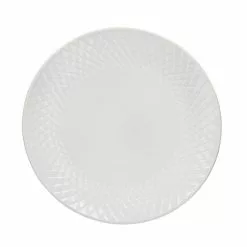 Dunelm Quilted White Porcelain Side Plate