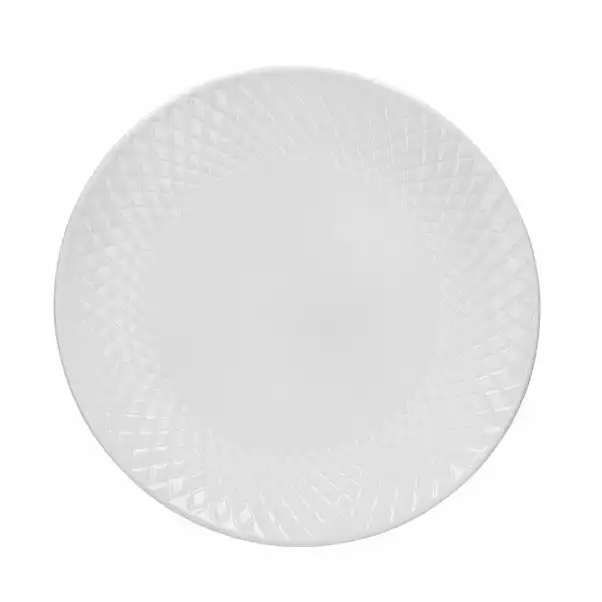 Dunelm Quilted White Porcelain Side Plate