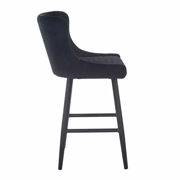 Dunelm Montreal Velvet Bar Stool - Image 3