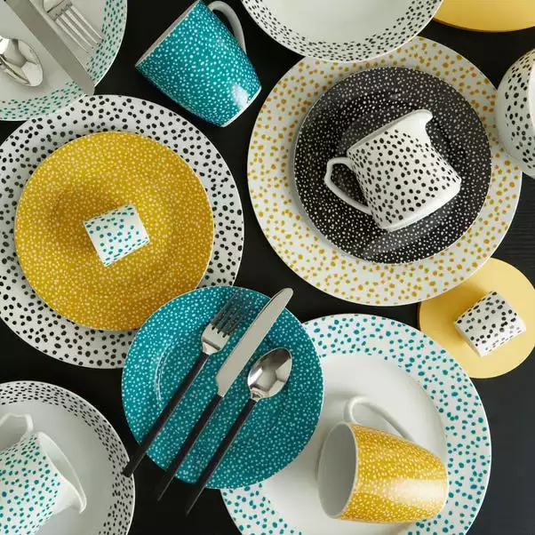 Dunelm Grey Dottie Double Oven Gloves - Image 2