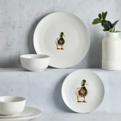 Dunelm Homestead Duck 12 Piece Dinner Set