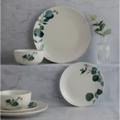 Dunelm Eucalyptus 12 Piece Dinner Set