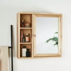 Dunelm French Cane Mirror Cabinet