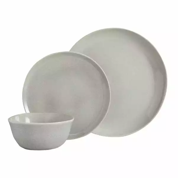 Dunelm Amalfi 12 Piece Dinner Set Grey - Image 2