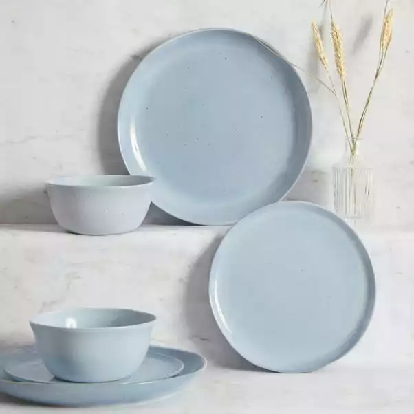 Dunelm Amalfi 12 Piece Dinner Set Blue