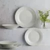 Dunelm White Rim 12 Piece Dinner Set
