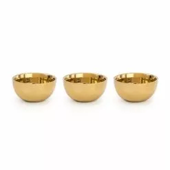 Dunelm Set Of 3 Metallic Dip Bowls