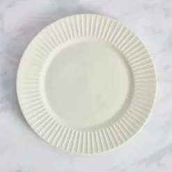 Dunelm Linear Embossed Porcelain Dinner Plate