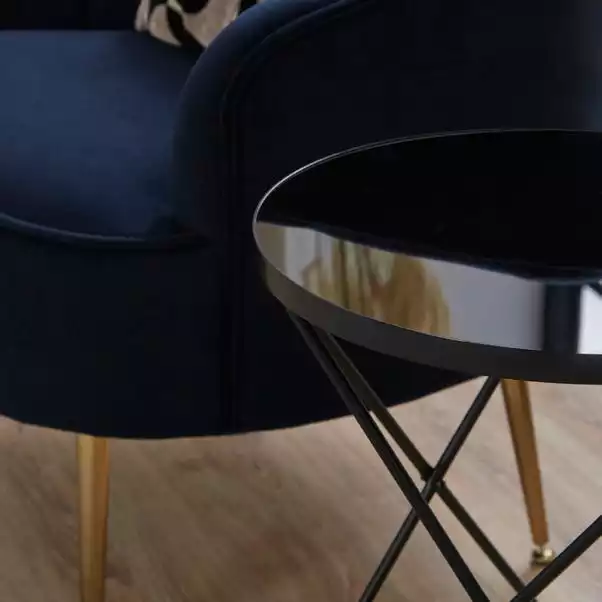 Dunelm Zoey Black Top Side Table - Image 2