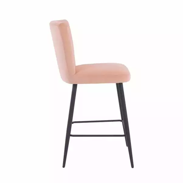 Dunelm Taylor Velvet Bar Stool - Image 3