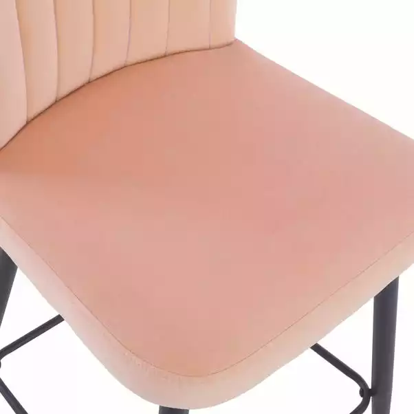 Dunelm Taylor Velvet Bar Stool - Image 6