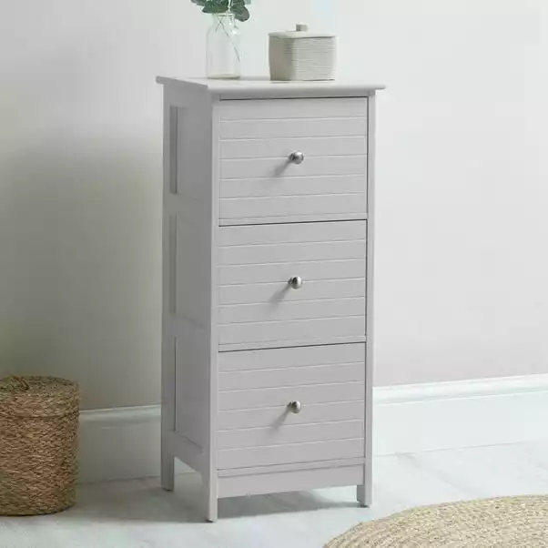 Dunelm Nautical Grey 3 Drawer Unit