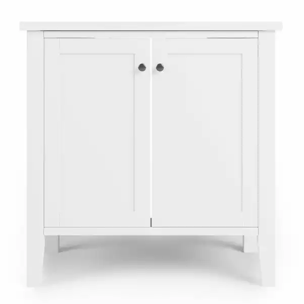 Dunelm Lynton White Compact Bathroom Under Sink Unit - Image 3