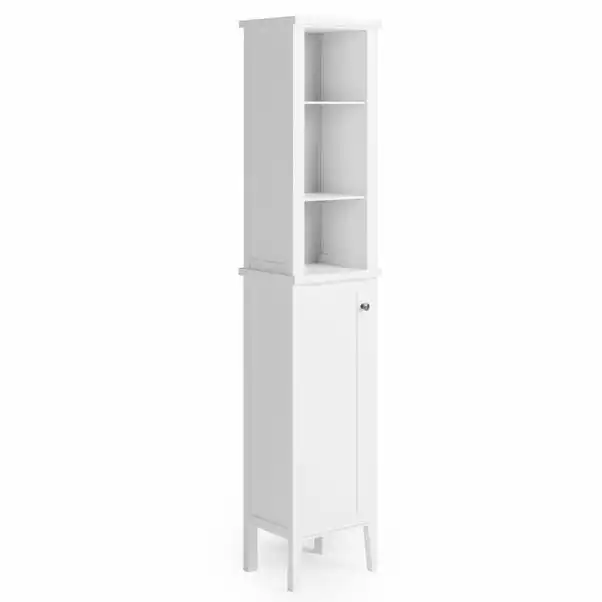 Dunelm Lynton White Compact Bathroom Tall Unit - Image 2