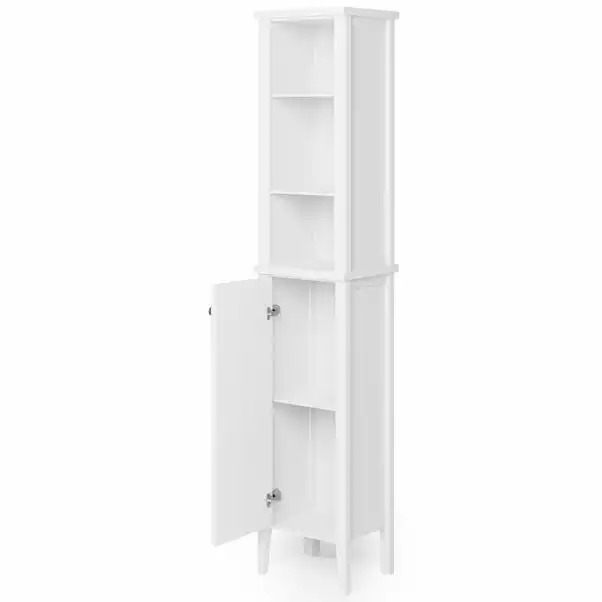 Dunelm Lynton White Compact Bathroom Tall Unit - Image 5