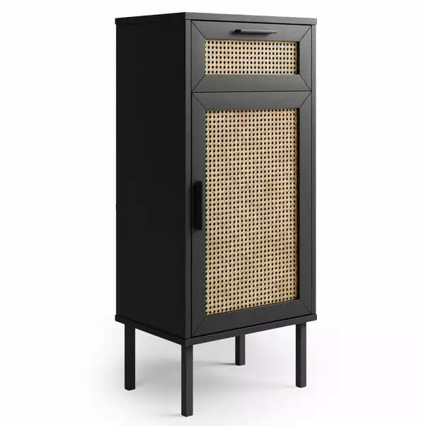 Dunelm Winslow Medium Cabinet Black Rattan - Image 2